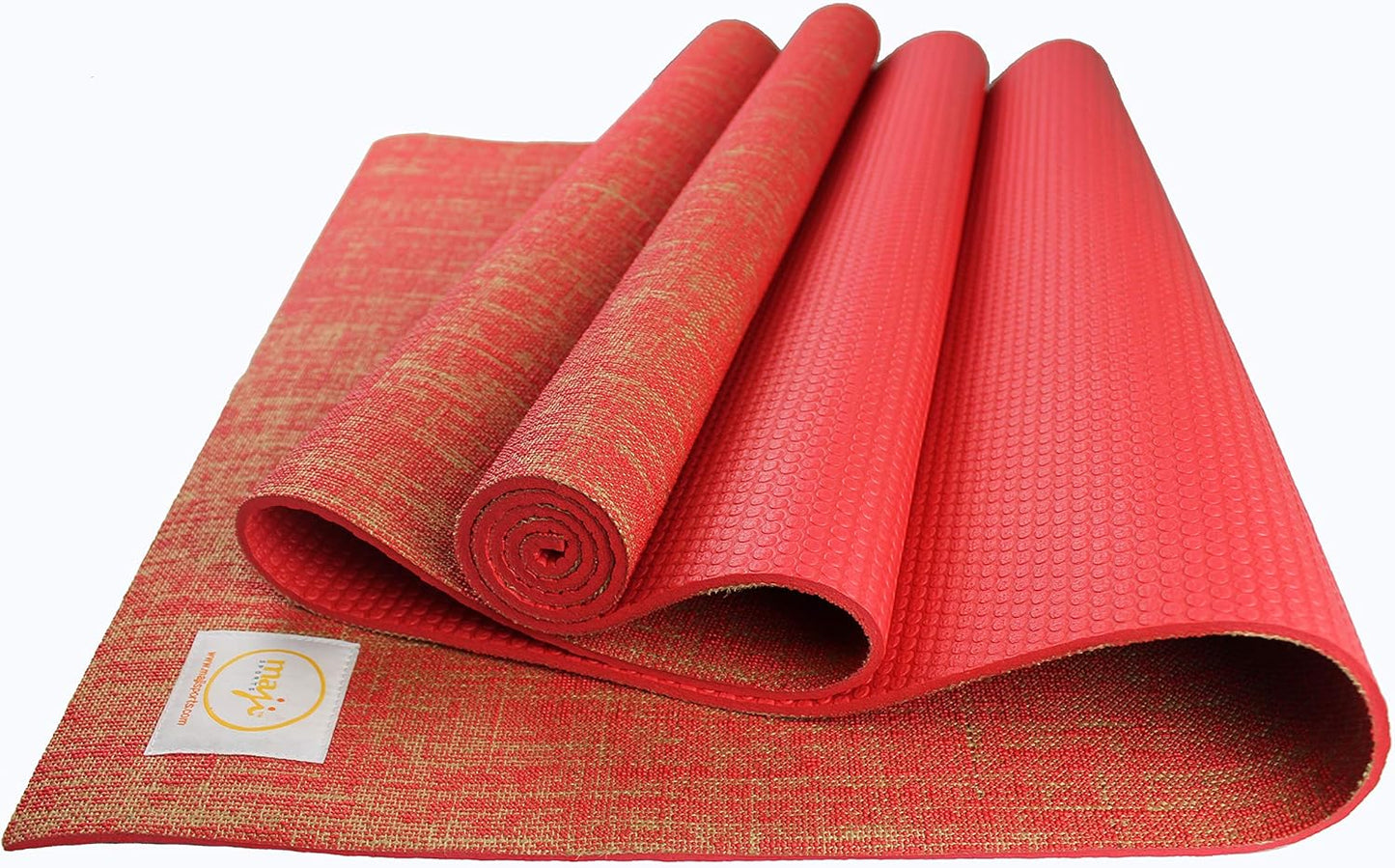 Eco-Friendly Jute Yoga Mat with Foot Massage Roller | Non-Slip & Portable – Maji Sports