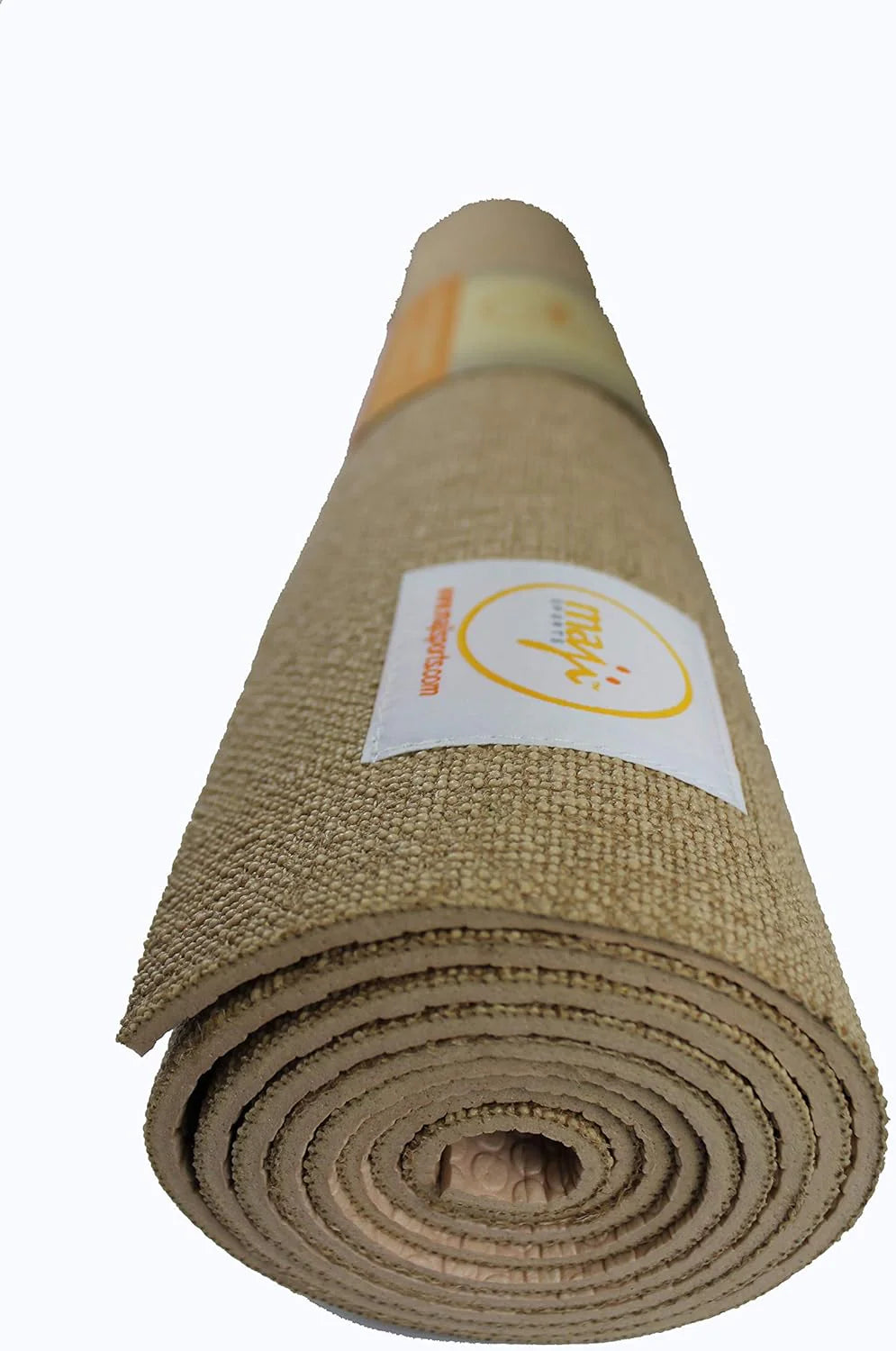 Eco-Friendly Jute Yoga Mat with Foot Massage Roller | Non-Slip & Portable – Maji Sports