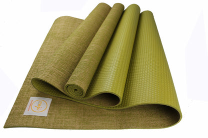 Eco-Friendly Jute Yoga Mat with Foot Massage Roller | Non-Slip & Portable – Maji Sports