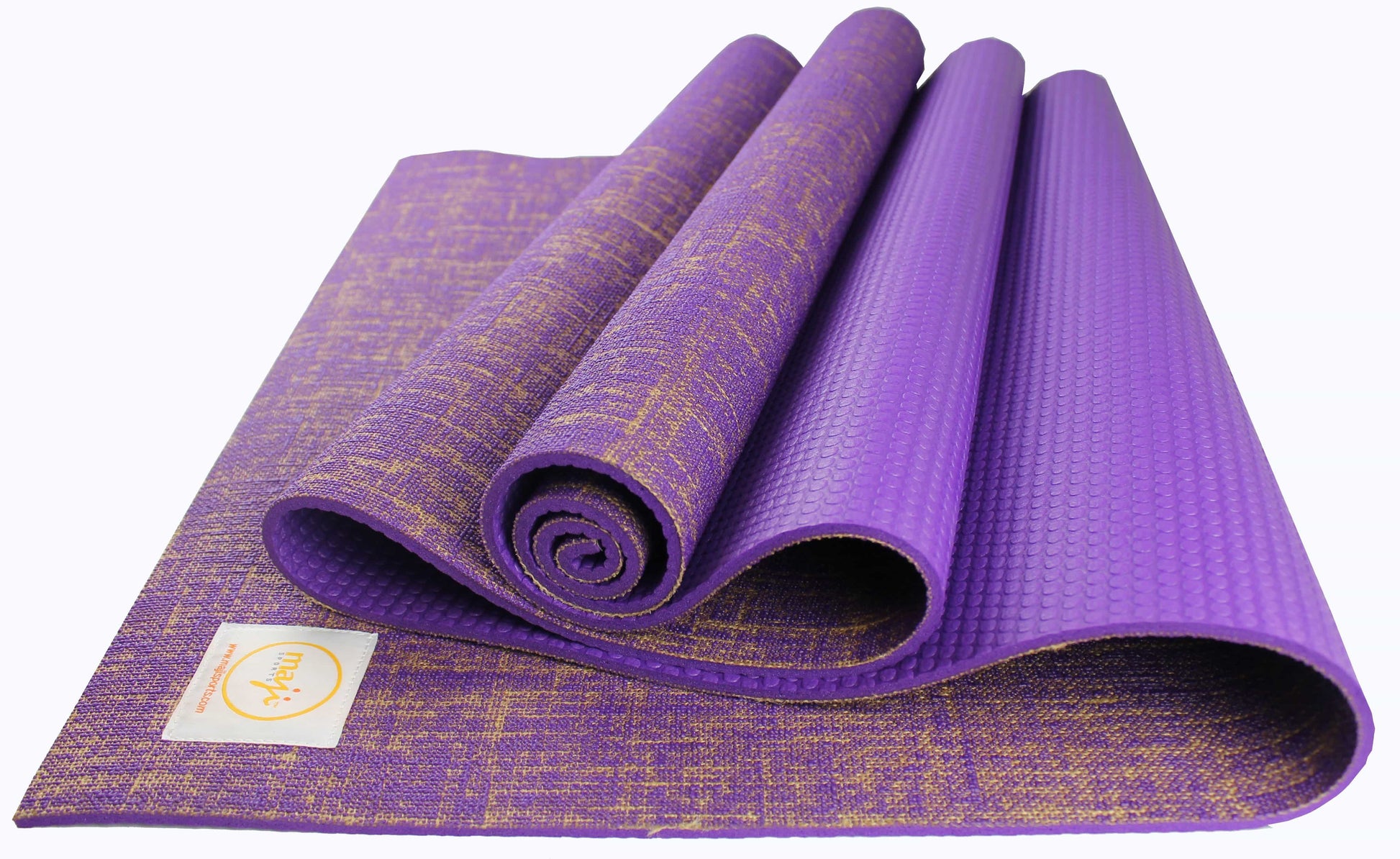 Eco-Friendly Jute Yoga Mat with Foot Massage Roller | Non-Slip & Portable – Maji Sports